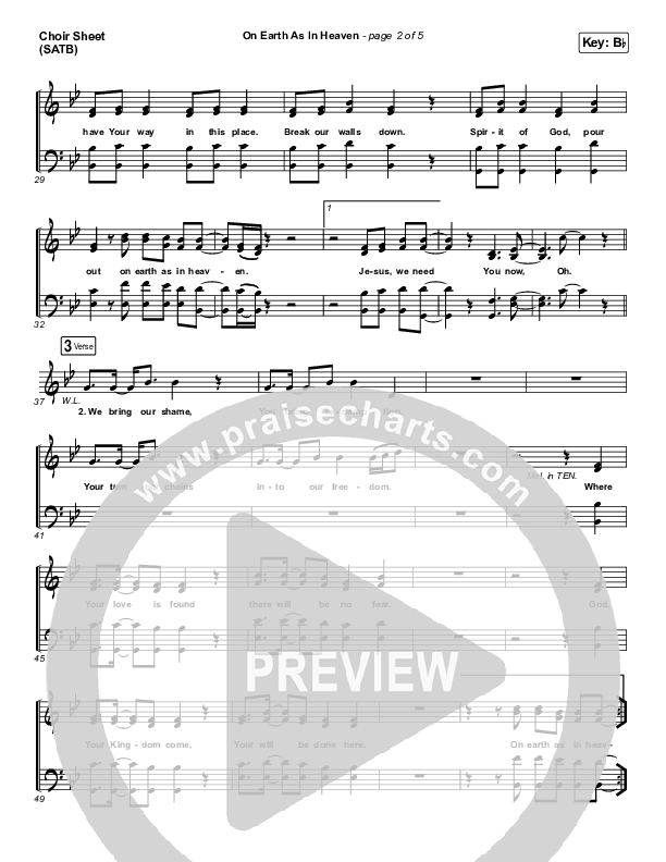 On Earth As In Heaven Choir Vocals (SATB) (Red Rocks Worship)