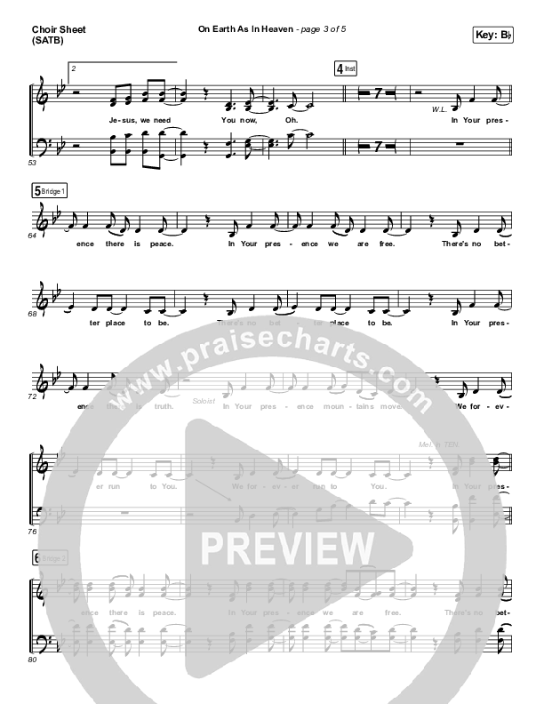 On Earth As In Heaven Choir Vocals (SATB) (Red Rocks Worship)