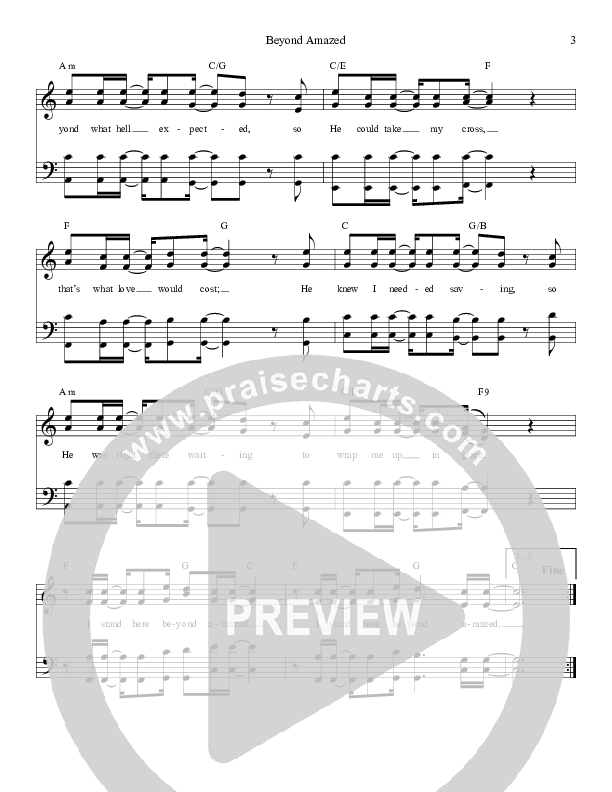 Beyond Amazed Lead Sheet (Brian Free & Assurance)