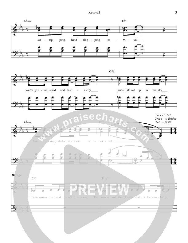 Revival Lead Sheet (Karen Peck and New River)