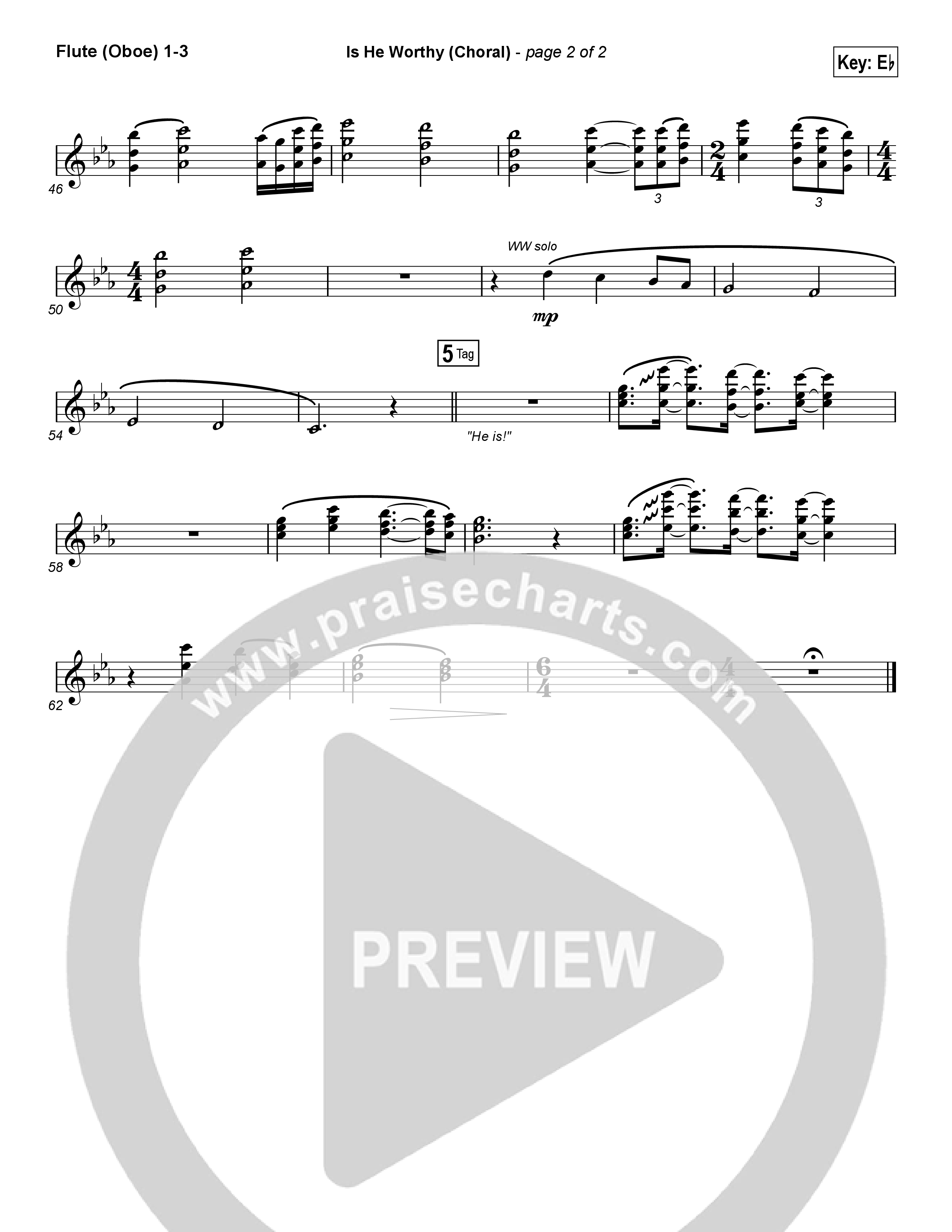 Is He Worthy (Choral Anthem SATB) Wind Pack (Chris Tomlin / Arr. Luke Gambill)