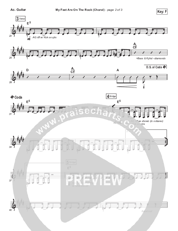 My Feet Are On The Rock (Choral Anthem SATB) Acoustic Guitar (I Am They / Arr. Luke Gambill)