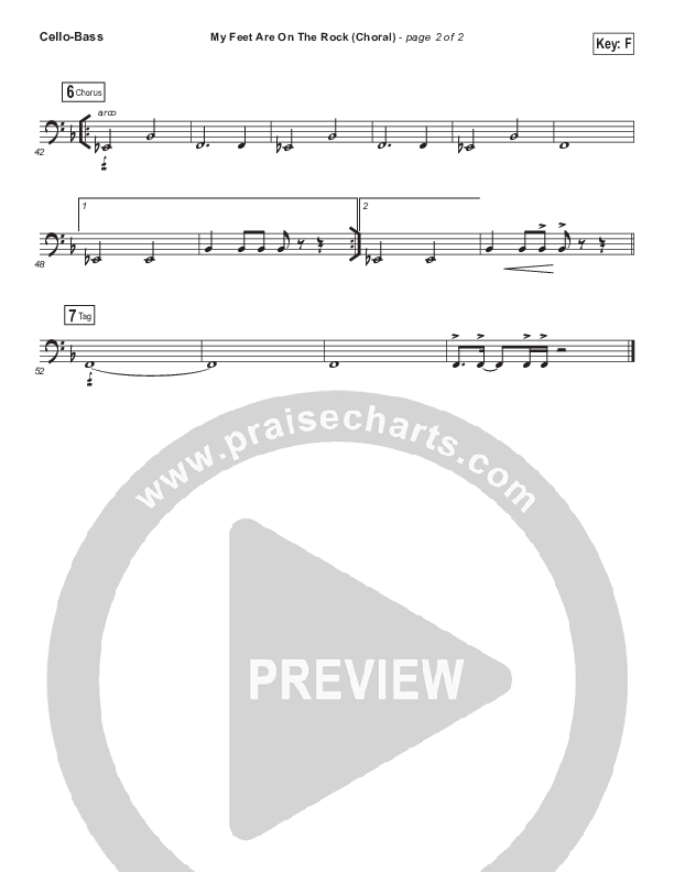 My Feet Are On The Rock (Choral Anthem SATB) Cello/Bass (I Am They / Arr. Luke Gambill)