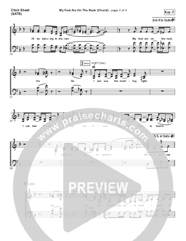 My Feet Are On The Rock (Choral Anthem SATB) Choir Sheet (SATB) (I Am They / Arr. Luke Gambill)