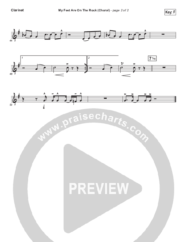 My Feet Are On The Rock (Choral Anthem SATB) Clarinet (I Am They / Arr. Luke Gambill)