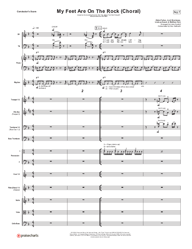My Feet Are On The Rock (Choral Anthem SATB) Orchestration (I Am They / Arr. Luke Gambill)