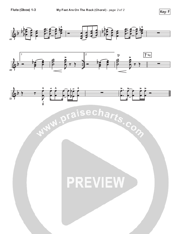 My Feet Are On The Rock (Choral Anthem SATB) Flute/Oboe 1/2/3 (I Am They / Arr. Luke Gambill)