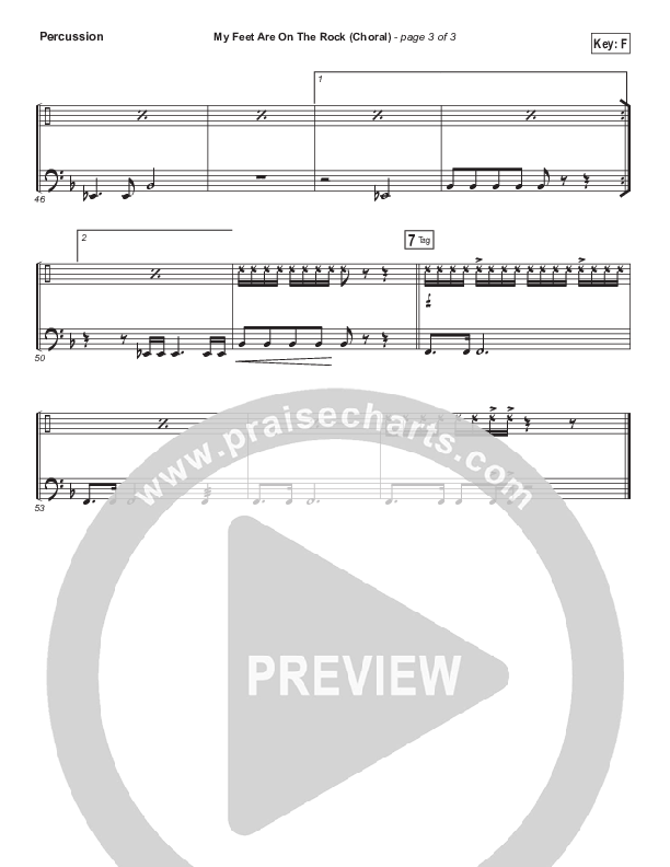 My Feet Are On The Rock (Choral Anthem SATB) Percussion (I Am They / Arr. Luke Gambill)