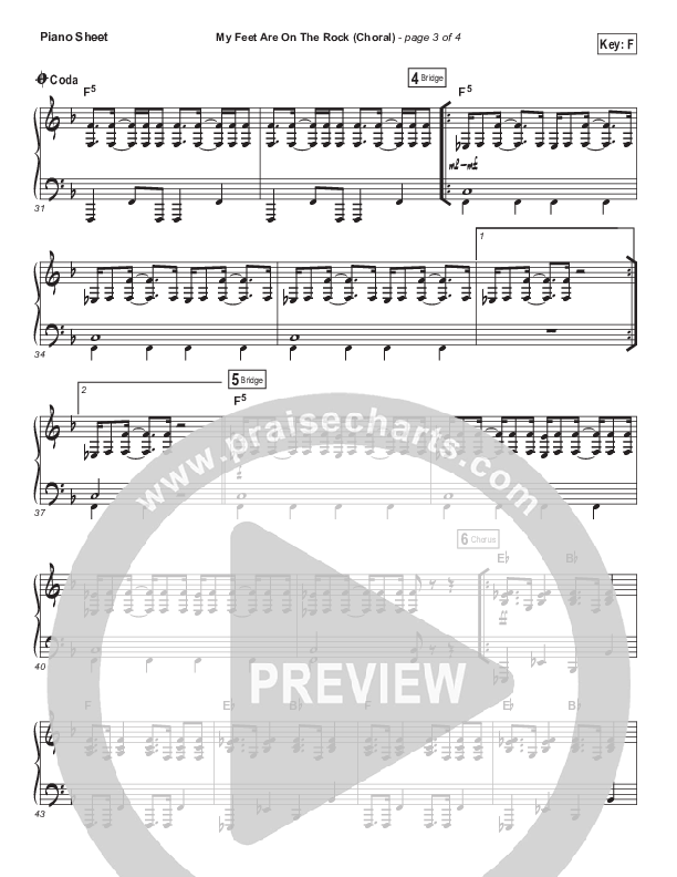 My Feet Are On The Rock (Choral Anthem SATB) Piano Sheet (I Am They / Arr. Luke Gambill)