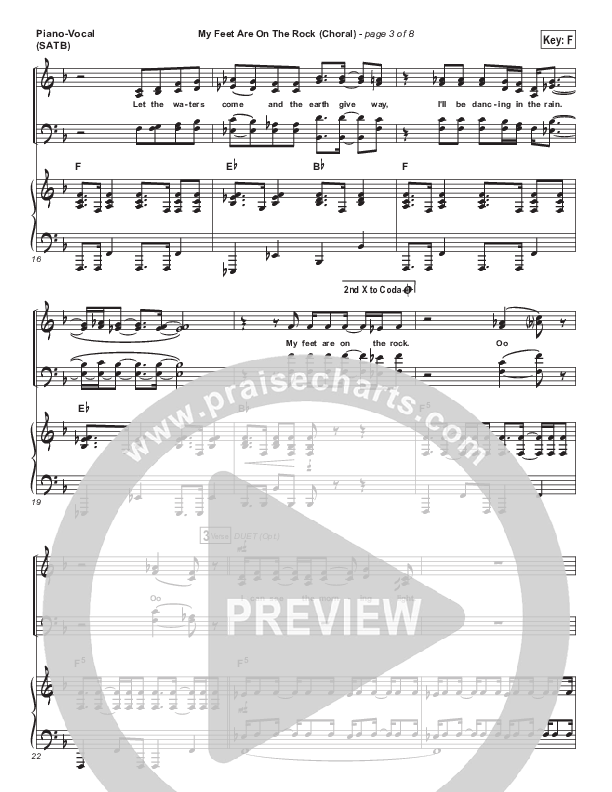 My Feet Are On The Rock (Choral Anthem SATB) Piano/Vocal Pack (I Am They / Arr. Luke Gambill)