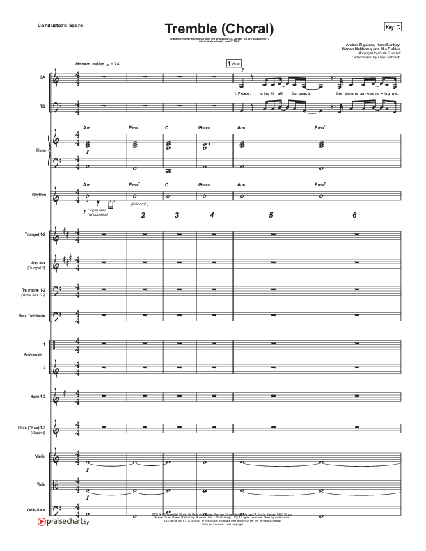 Tremble (Choral Anthem SATB) Orchestration (Mosaic MSC / Arr. Luke Gambill)