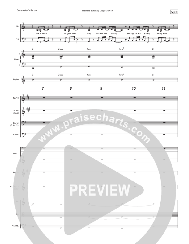 Tremble (Choral Anthem SATB) Orchestration (Mosaic MSC / Arr. Luke Gambill)