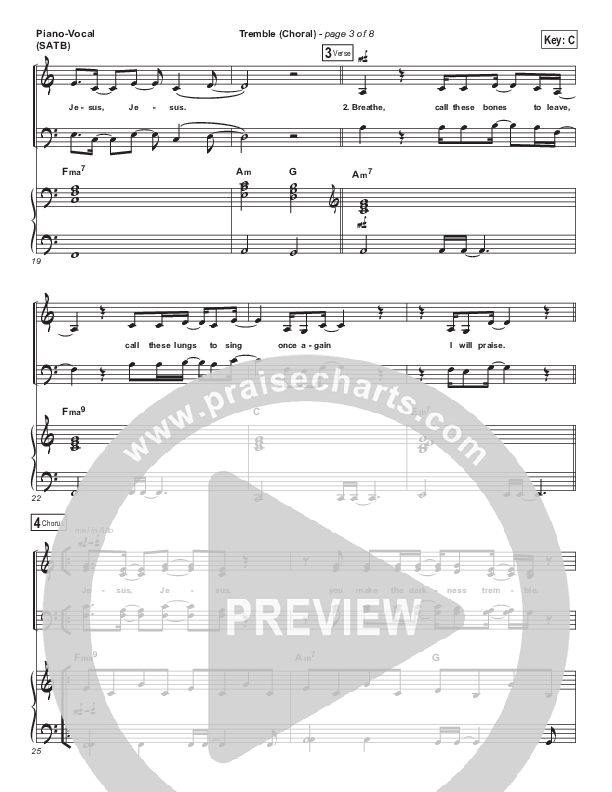 Tremble (Choral Anthem SATB) Piano/Vocal Pack (Mosaic MSC / Arr. Luke Gambill)