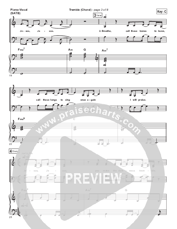 Tremble (Choral Anthem SATB) Piano/Vocal (SATB) (Mosaic MSC / Arr. Luke Gambill)