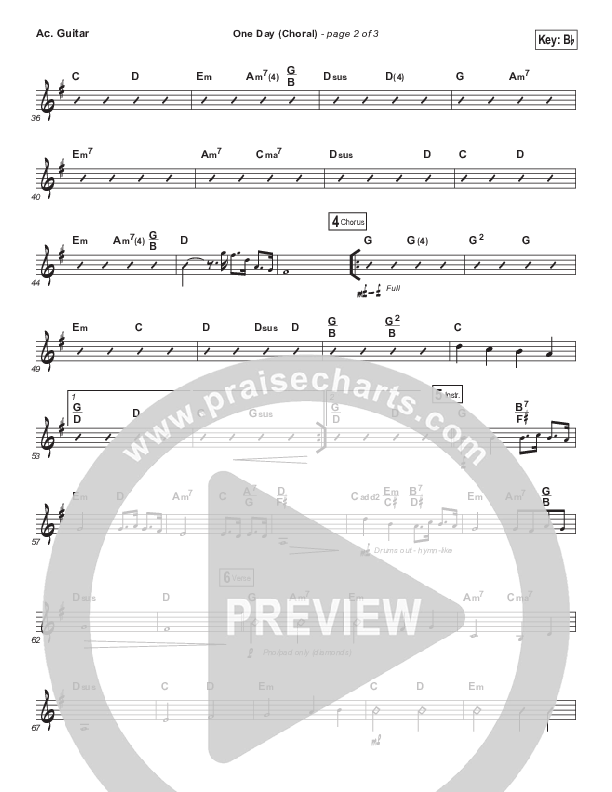 One Day (When We All Get To Heaven) (Choral Anthem SATB) Acoustic Guitar (Matt Redman / Arr. Luke Gambill)