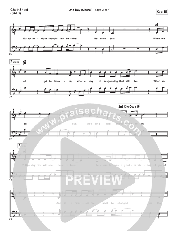 One Day (When We All Get To Heaven) (Choral Anthem SATB) Choir Sheet (SATB) (Matt Redman / Arr. Luke Gambill)