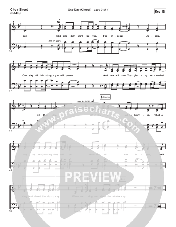 One Day (When We All Get To Heaven) (Choral Anthem SATB) Choir Sheet (SATB) (Matt Redman / Arr. Luke Gambill)