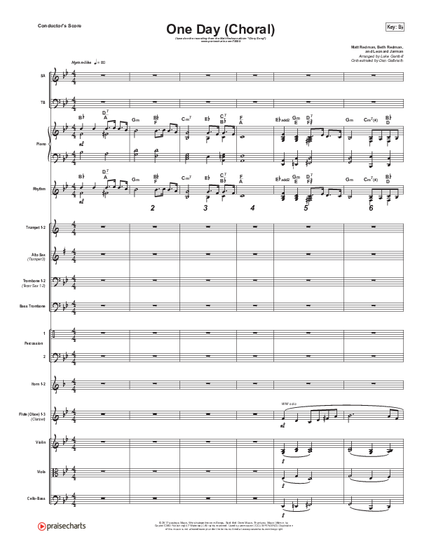 One Day (When We All Get To Heaven) (Choral Anthem SATB) Orchestration (Matt Redman / Arr. Luke Gambill)