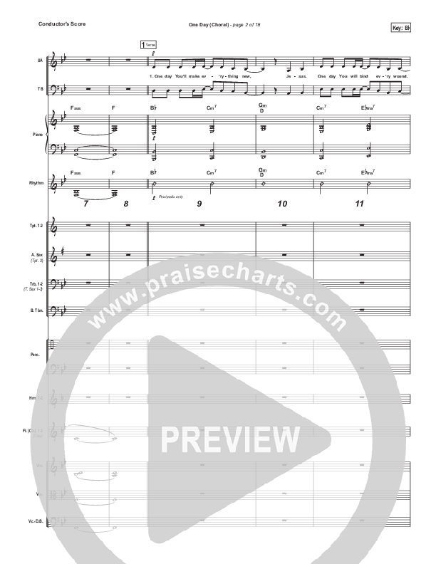 One Day (When We All Get To Heaven) (Choral Anthem SATB) Conductor's Score (Matt Redman / Arr. Luke Gambill)