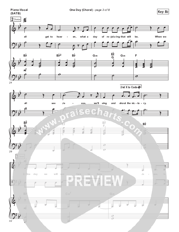 One Day (When We All Get To Heaven) (Choral Anthem SATB) Piano/Vocal (SATB) (Matt Redman / Arr. Luke Gambill)