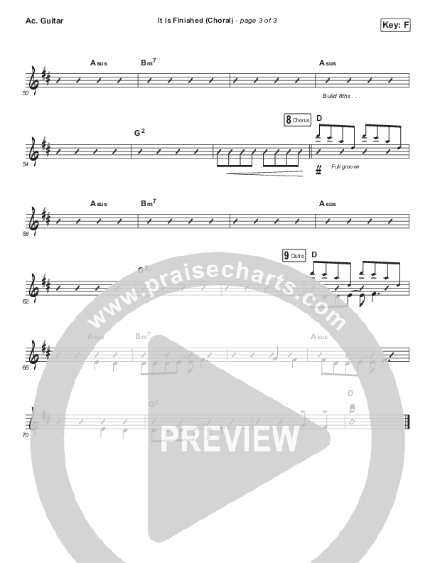 It Is Finished (Choral Anthem SATB) Acoustic Guitar (Passion / Melodie Malone / Arr. Luke Gambill)