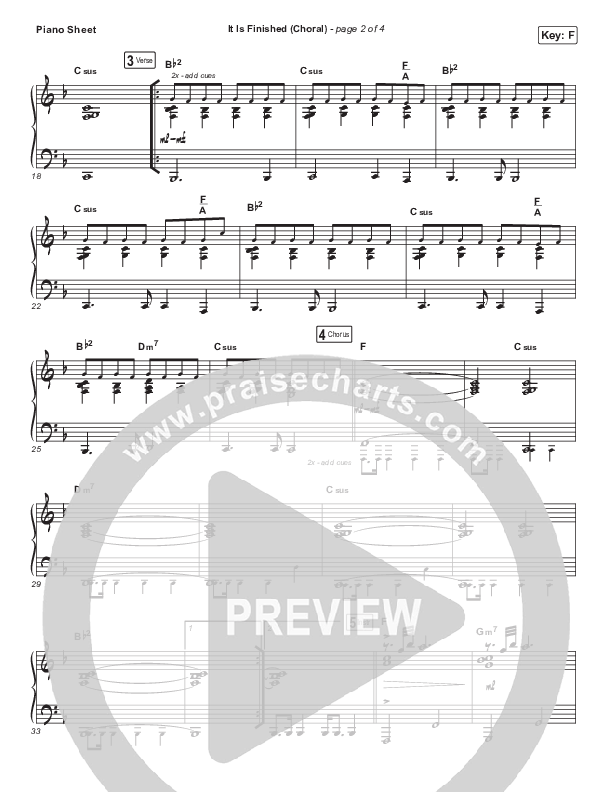 It Is Finished (Choral Anthem SATB) Piano Sheet (Passion / Melodie Malone / Arr. Luke Gambill)