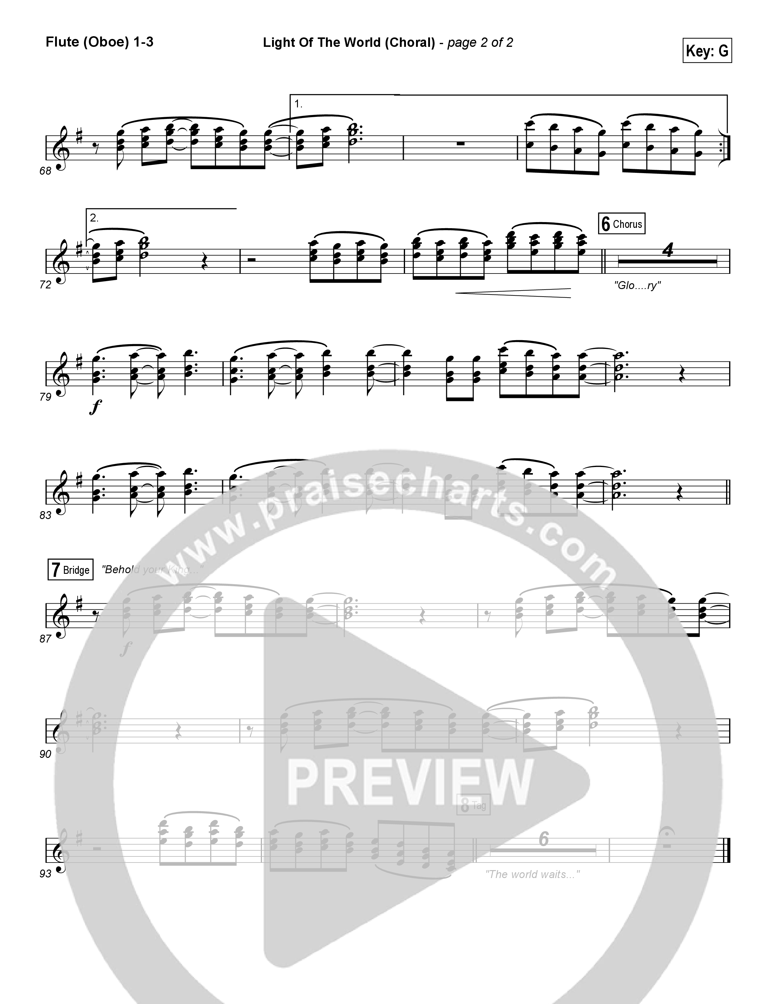 Light Of The World (Choral Anthem SATB) Wind Pack (Lauren Daigle / Arr. Luke Gambill)