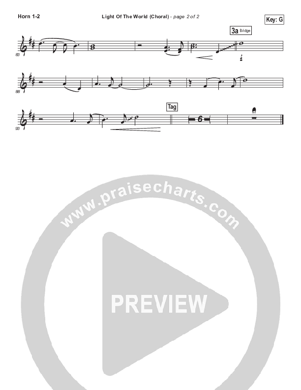 Light Of The World (Choral Anthem SATB) Brass Pack (Lauren Daigle / Arr. Luke Gambill)