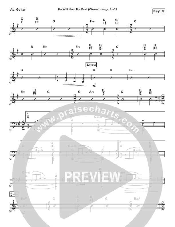 He Will Hold Me Fast (Choral Anthem SATB) Acoustic Guitar (Keith & Kristyn Getty / Arr. Luke Gambill)