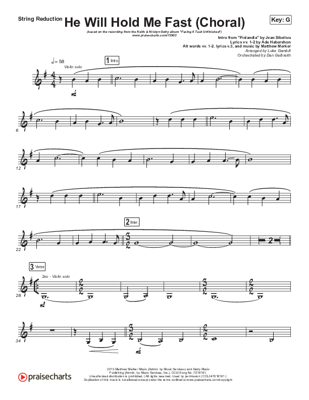 He Will Hold Me Fast (Choral Anthem SATB) Synth Strings (Keith & Kristyn Getty / Arr. Luke Gambill)
