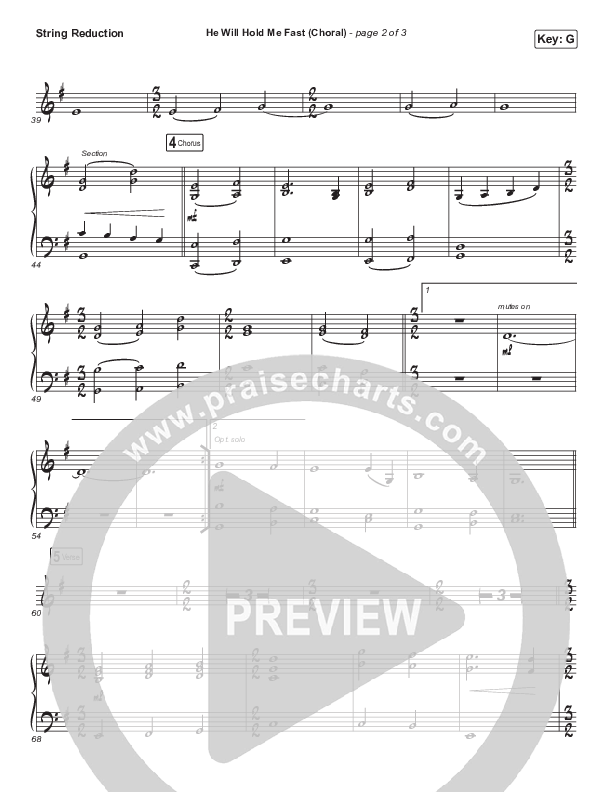 He Will Hold Me Fast (Choral Anthem SATB) String Pack (Keith & Kristyn Getty / Arr. Luke Gambill)