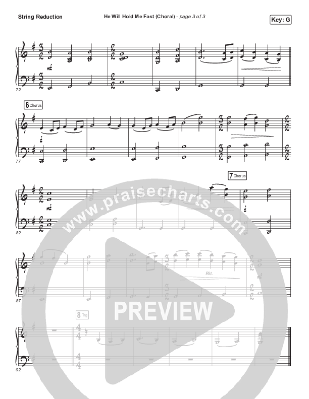 He Will Hold Me Fast (Choral Anthem SATB) String Pack (Keith & Kristyn Getty / Arr. Luke Gambill)