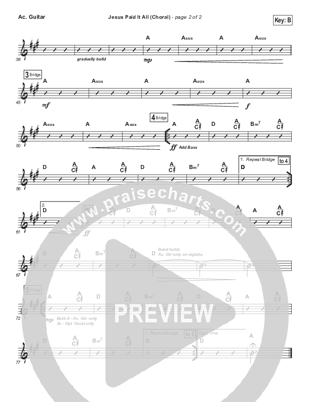 Jesus Paid It All (Choral Anthem SATB) Acoustic Guitar (Passion / Kristian Stanfill / Arr. Luke Gambill)