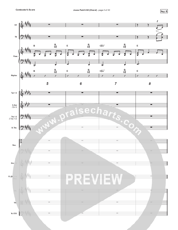 Jesus Paid It All (Choral Anthem SATB) Orchestration (Passion / Kristian Stanfill / Arr. Luke Gambill)