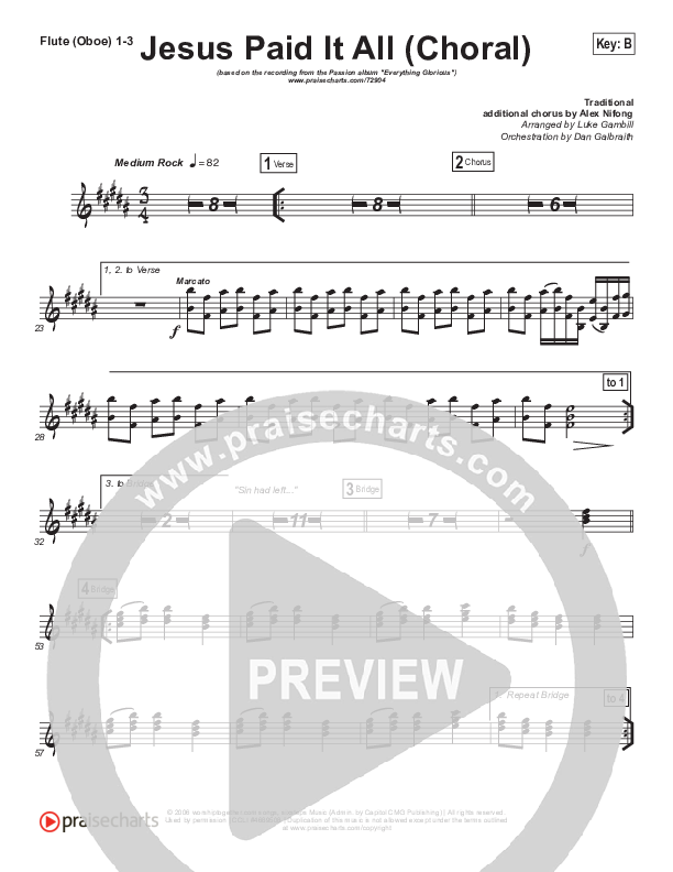 Jesus Paid It All (Choral Anthem SATB) Wind Pack (Passion / Kristian Stanfill / Arr. Luke Gambill)