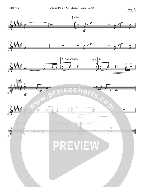 Jesus Paid It All (Choral Anthem SATB) Brass Pack (Passion / Kristian Stanfill / Arr. Luke Gambill)