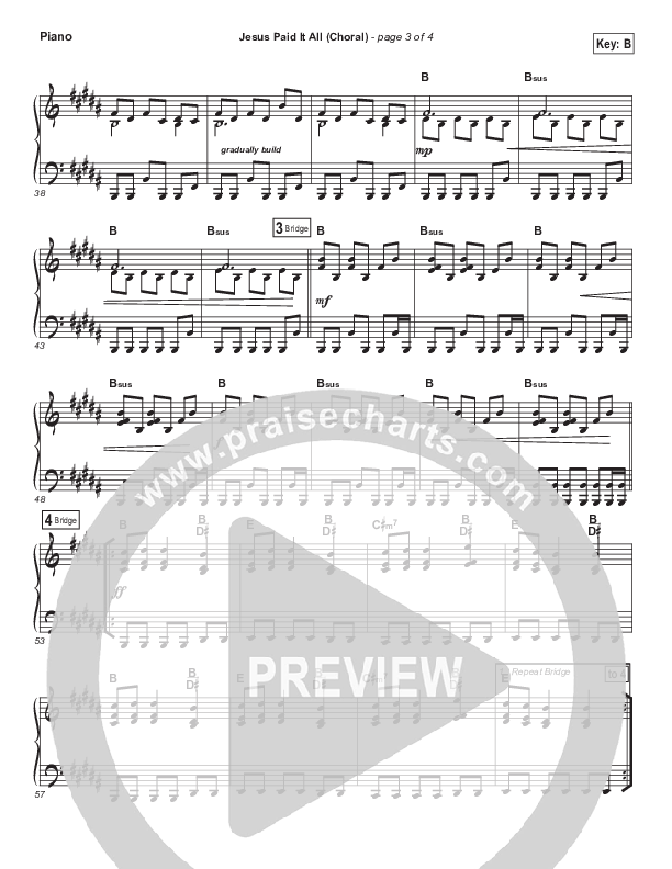 Jesus Paid It All (Choral Anthem SATB) Piano Sheet (Passion / Kristian Stanfill / Arr. Luke Gambill)