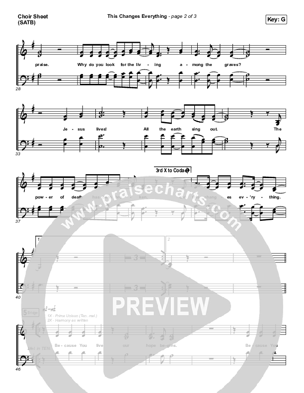 This Changes Everything Choir Sheet (SATB) (Jon Egan)