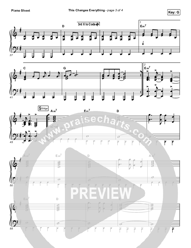 This Changes Everything Piano Sheet (Jon Egan)