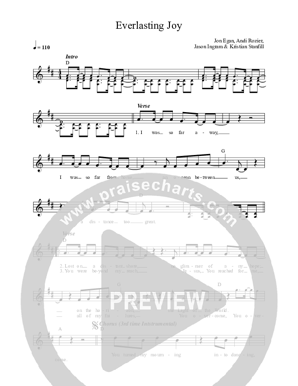 Everlasting Joy Lead Sheet (Jon Egan)