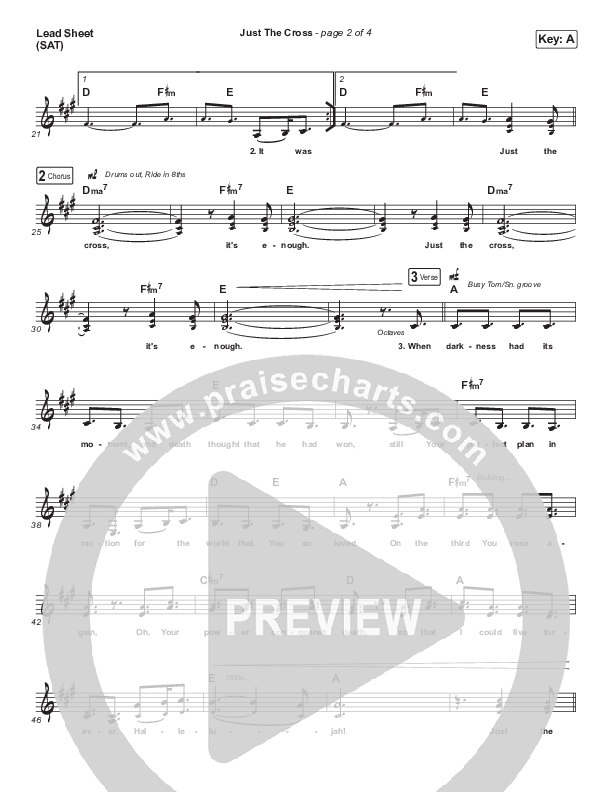Just The Cross Lead Sheet (SAT) (Futures)