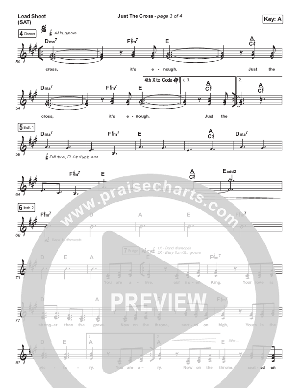 Just The Cross Lead Sheet (SAT) (Futures)