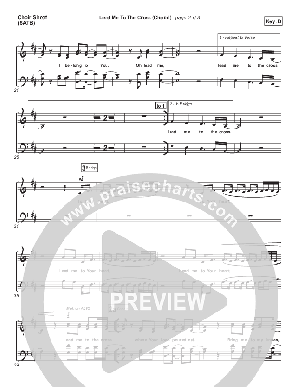 Lead Me To The Cross (Choral Anthem SATB) Choir Sheet (SATB) (Hillsong UNITED / Arr. Luke Gambill)