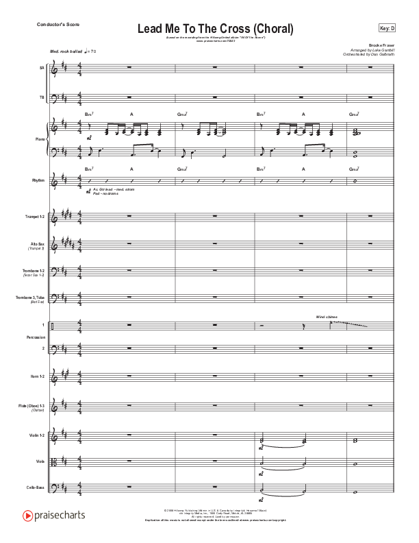 Lead Me To The Cross (Choral Anthem SATB) Conductor's Score (Hillsong UNITED / Arr. Luke Gambill)