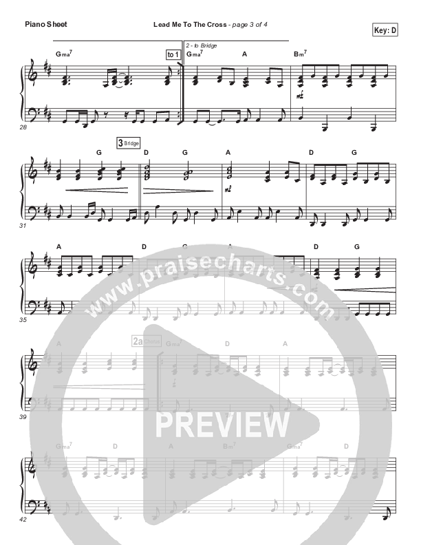 Lead Me To The Cross (Choral Anthem SATB) Piano Sheet (Hillsong UNITED / Arr. Luke Gambill)