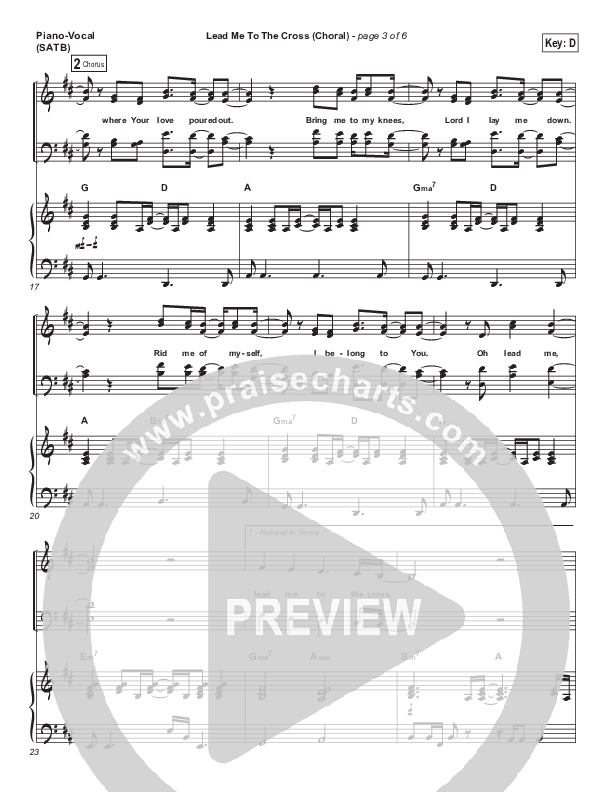 Lead Me To The Cross (Choral Anthem SATB) Piano/Vocal Pack (Hillsong UNITED / Arr. Luke Gambill)