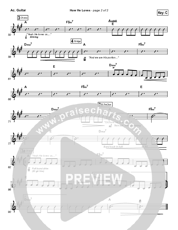 How He Loves (Radio) Acoustic Guitar (David Crowder)