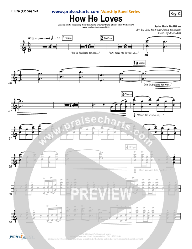 How He Loves (Radio) Flute/Oboe 1/2/3 (David Crowder)
