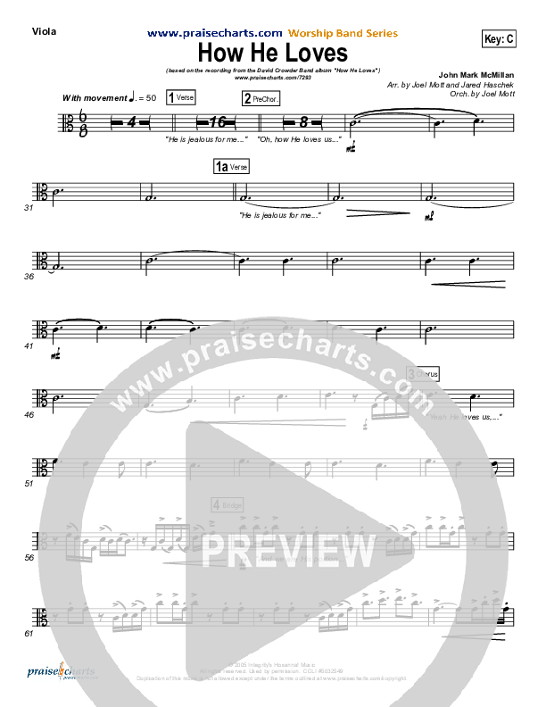 How He Loves (Radio) Viola (David Crowder)