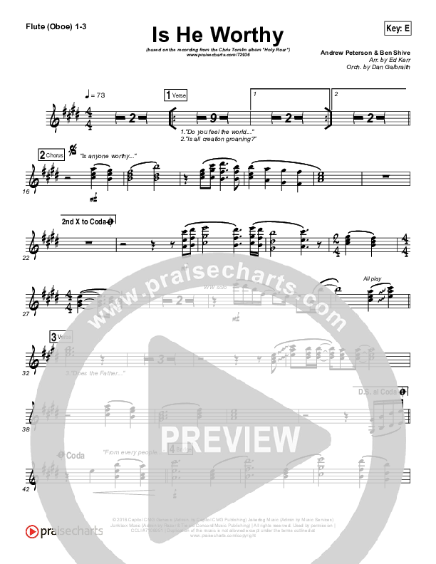 Is He Worthy Wind Pack (Chris Tomlin)